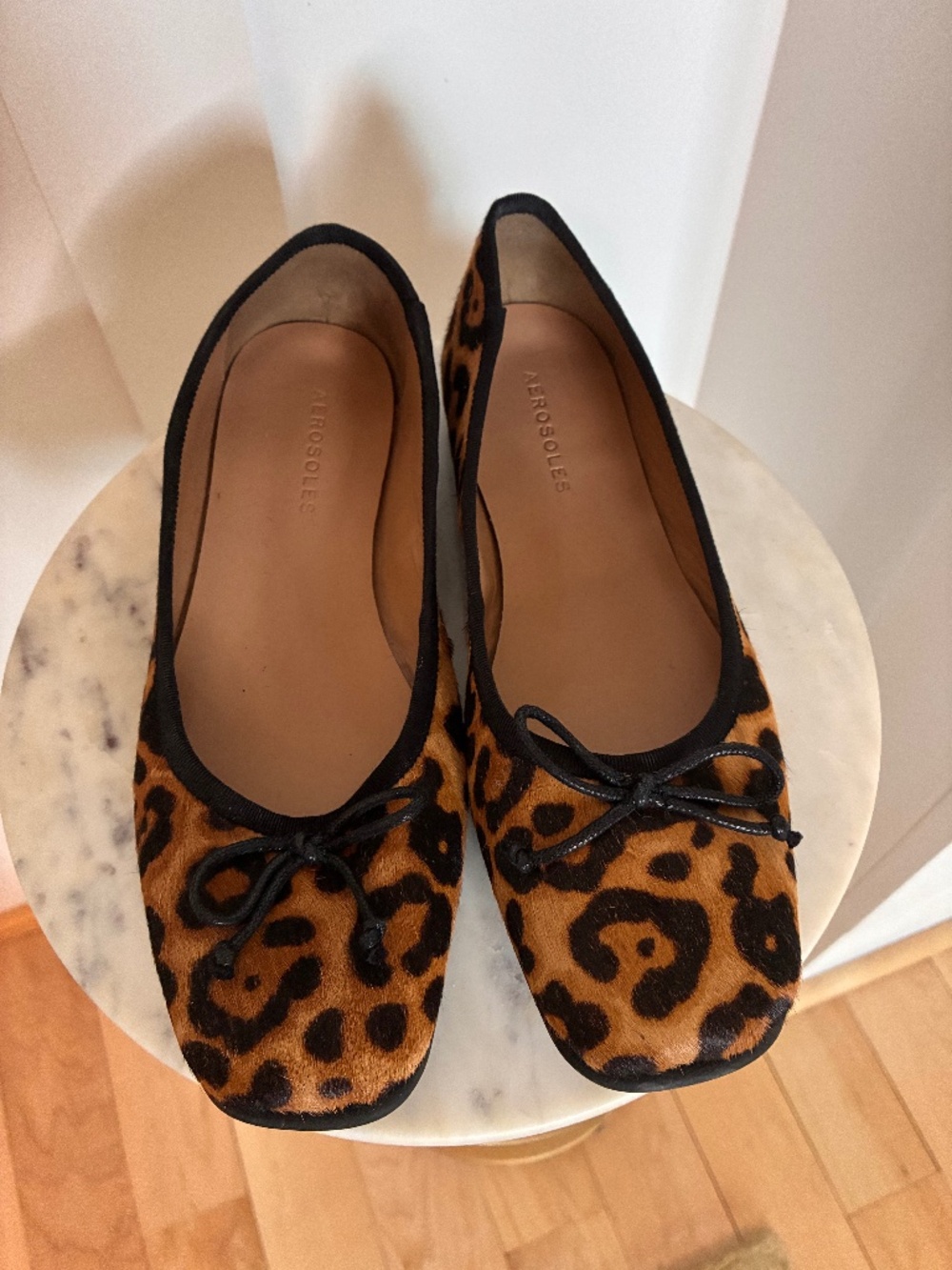 Aerosoles square toe leopard print ballet flats